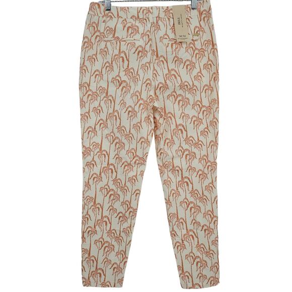 Scotch & Soda Womans size 30X32 Bell Slim Fit Chino Pants Orange Palm Trees NEW - Picture 3 of 8